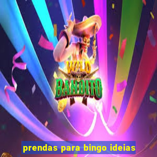 prendas para bingo ideias